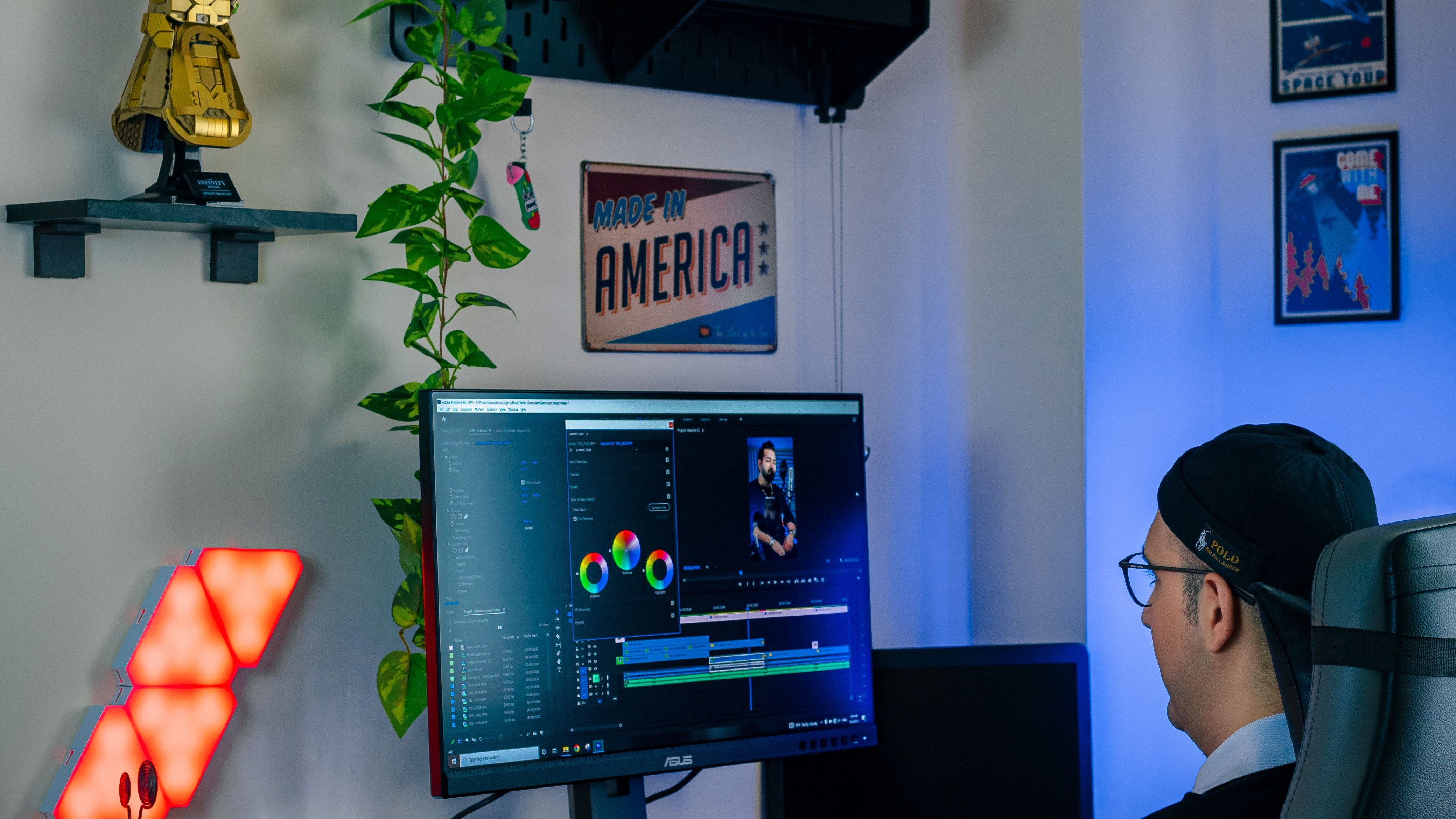 Modern video production workspace